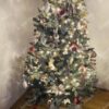 Umjetno božićno drvce Srebrna Smreka 150cm, drvce ukrašeno lampicama i božićnim ukrasima