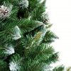 Umjetno božićno drvce srebrni bor sa kristalima leda, detalji iglica. Ukrašavaju ga srebrne šisarke savršenog prirodnog izgleda, veliki broj bijelih grančica izgrađenih od visokokvalitetnih nezapaljivih materijala.