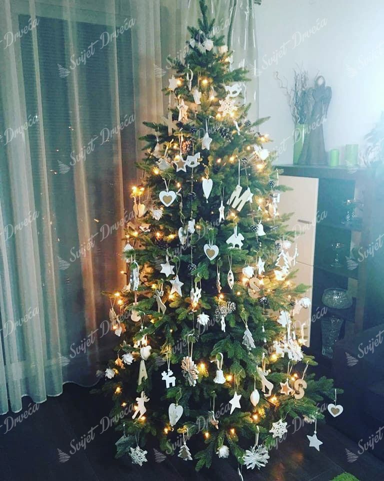 Ukrašeno umjetno božićno drvce 3D Talijanska Smreka 210cm