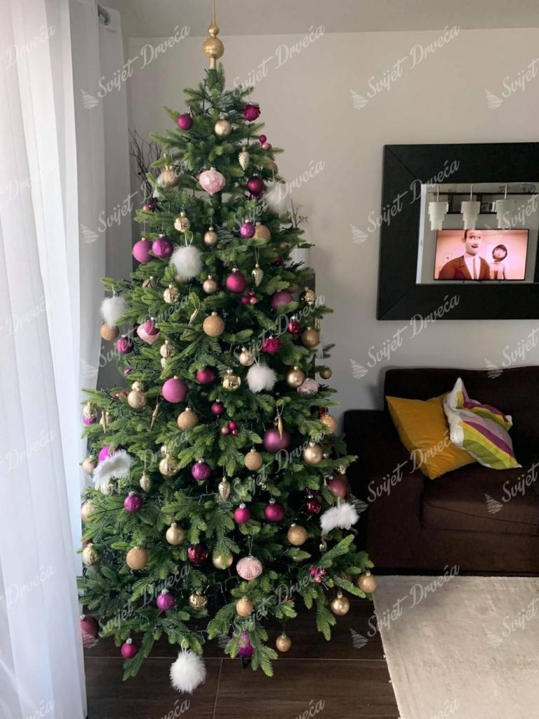 Ukrašeno umjetno božićno drvce 3D Talijanska Smreka