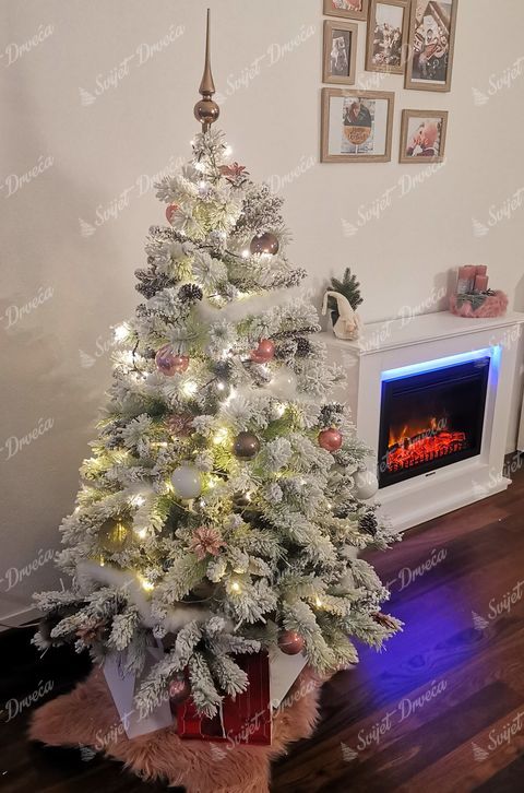 Ukrašeno umjetno božićno drvce Bijeli Bor 150cm