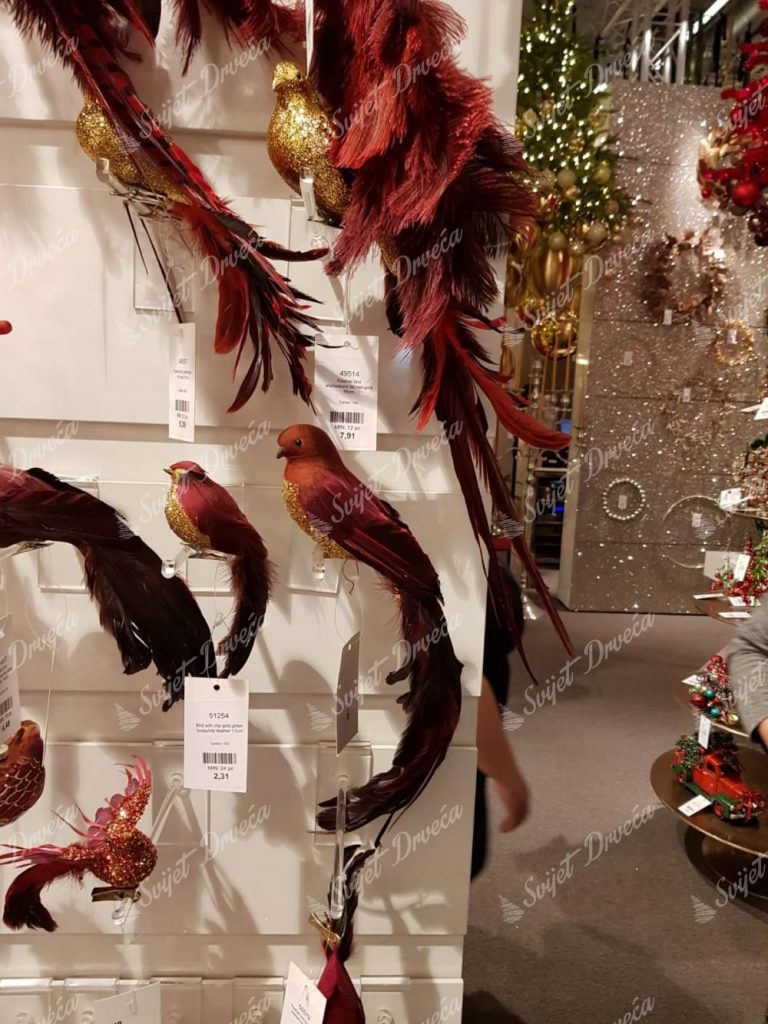 Božićni ukrasi u obliku ptica