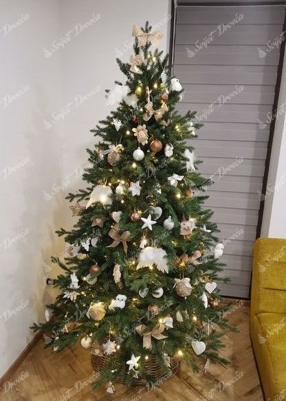 Ukrašeno božićno drvce 3D Smreka Planinska 180cm