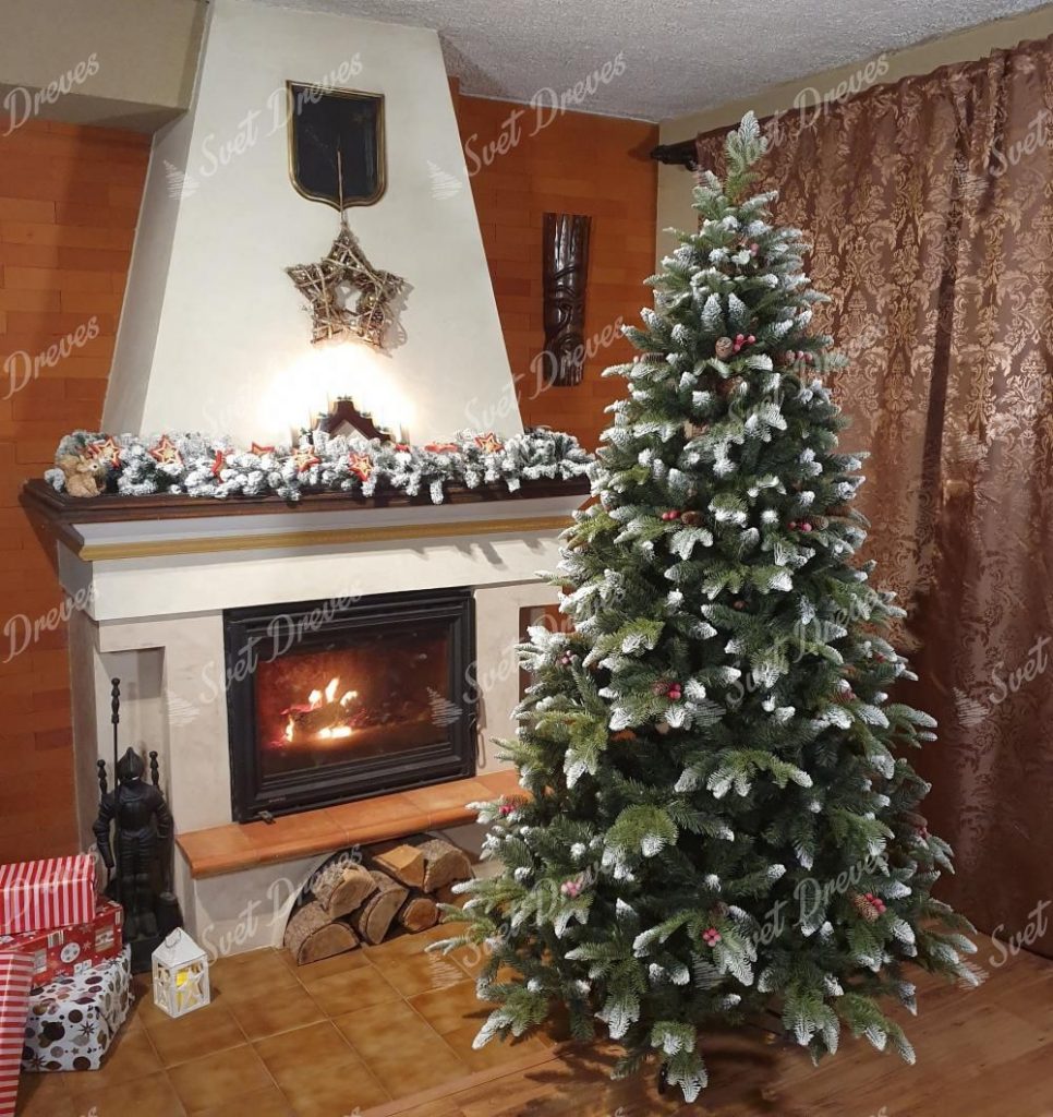 Umetno božično drevo 3D Zasnežena Jelka