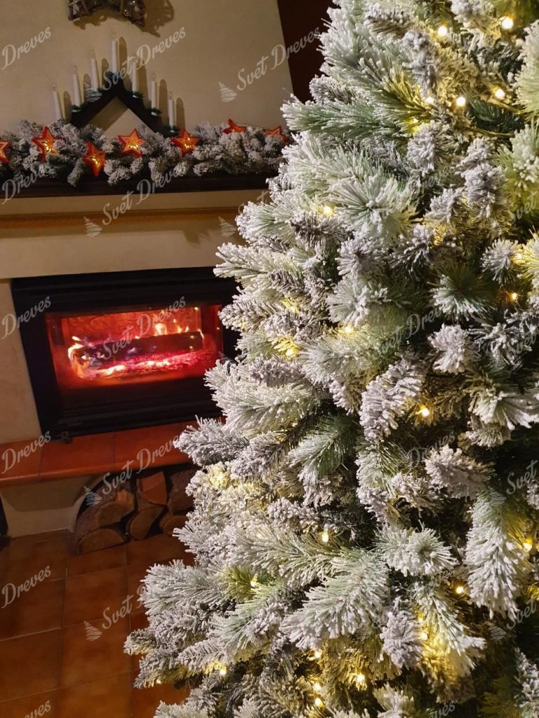 Umetno božično drevo Beli Bor LED, podrobnosti