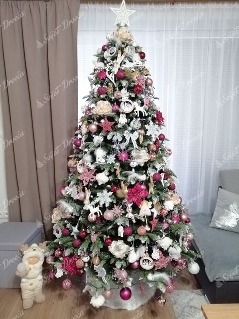 Umjetno božićno drvce 3D Jela Sniježna 210cm
