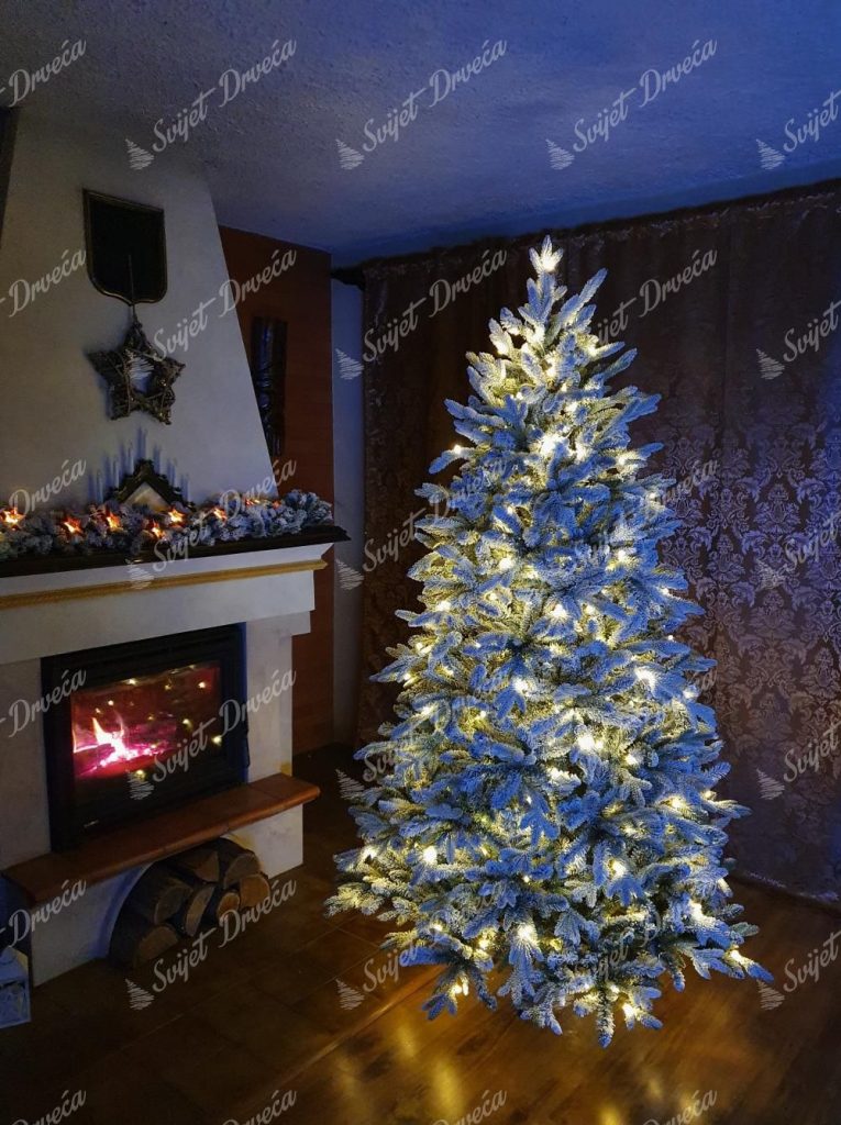 Umjetno božićno drvce 3D Kraljevska Smreka LED