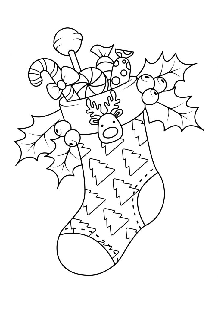 Bojanka, božićna čarapa sa slatkišima