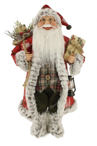 Dekoracija Santa Claus tradicionalni s uzorcima 46cm