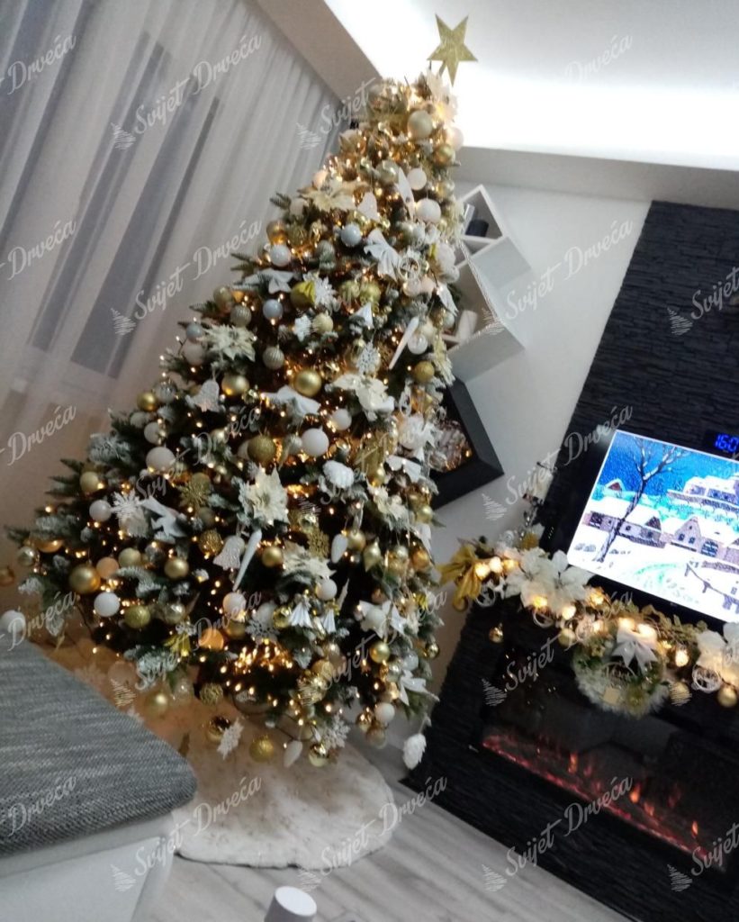 Umjetno božićno drvce 3D snježna jela 240cm