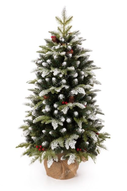 Umjetno Božićno drvce 3D Sniježna Jela u saksiji
