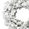 Snježni Adventski Srebrno-bijeli vijenac 25cm