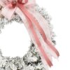 Snježni Božićni vijenac za vrata Ružičasti 35cm