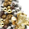 Snježeno zlatno ukrašeno božićno drvce 50cm