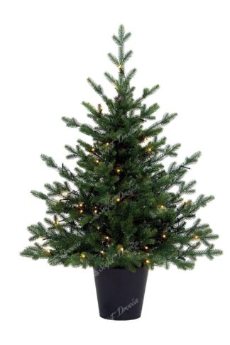 Božićno drvce FULL 3D Prirodna Smreka u saksiji LED, mini drvce pogodno za manje prostorije