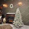 Umjetno božićno drvce 3D Arktička Smreka u saksiji