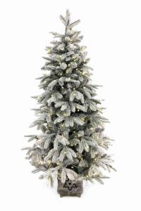 Umjetno božićno drvce 3D Arktička Smreka u saksiji LED