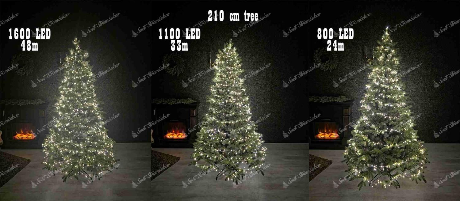 NANO LED lampice za božićno drvce toplo bijela 48m 1600LED