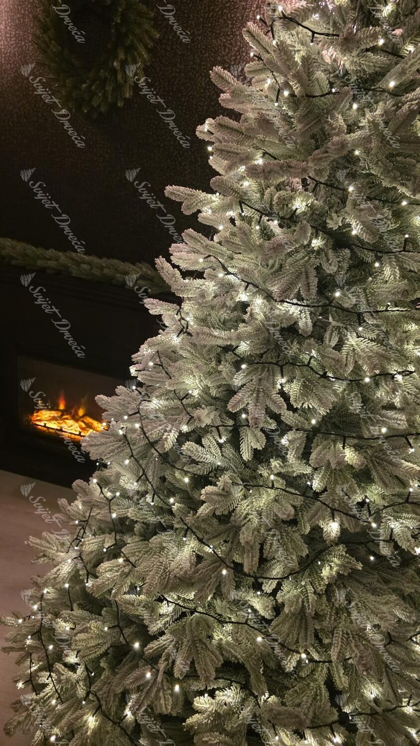 Božićna LED rasvjeta za drvce toplo bijela 50m 1000LED