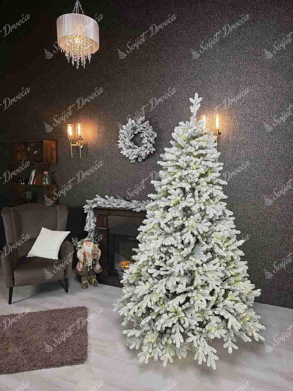 Božićno drvce 3D Laponska Smreka 210cm LED600