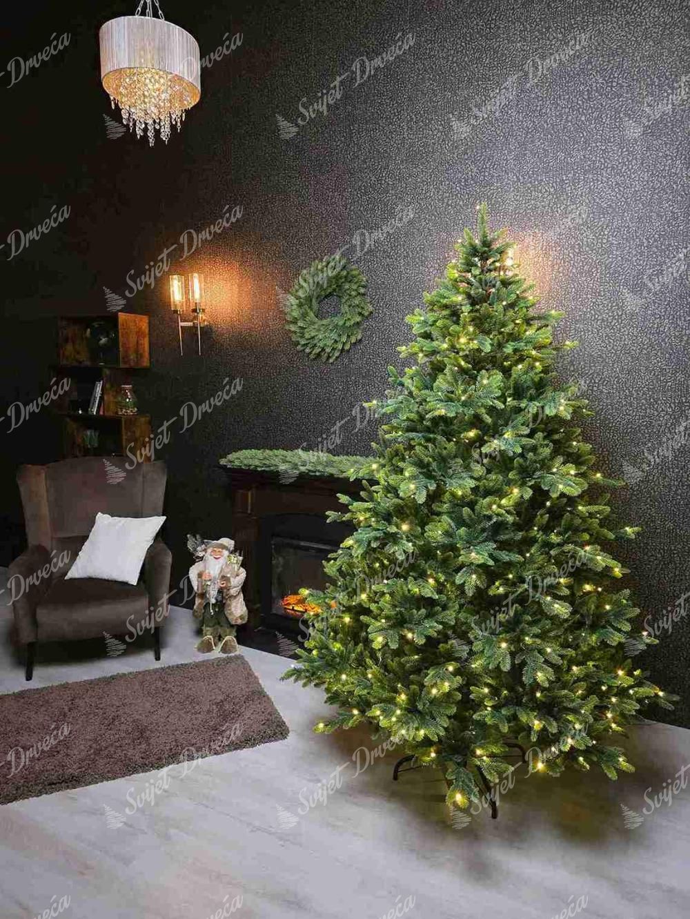 Božićno drvce FULL 3D Sicilijanska Jela 210cm LED500