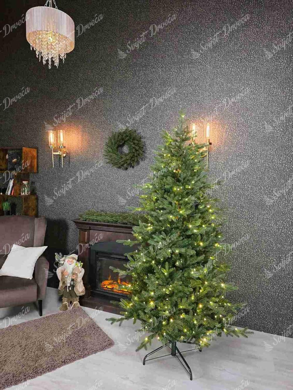 Umjetno božićno drvce 3D Estonska Smreka 210cm LED400
